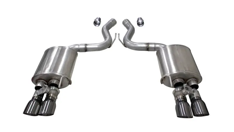 Corsa 2018+ Ford Mustang Gt Fastback 5.0L 3In Sport Axle-Back Exhaust W/ 4In Gunmetal Tips 1