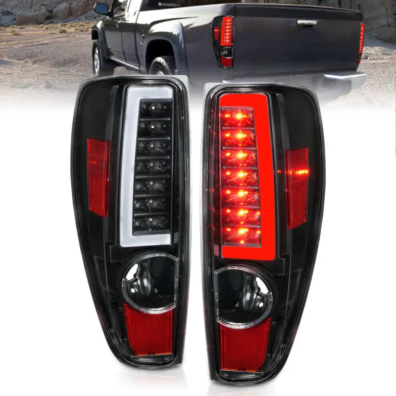 Anzo 2004-2012 Chevrolet Colorado/ Gmc Canyon Led Tail Lights W/ Light Bar Black Housing 1