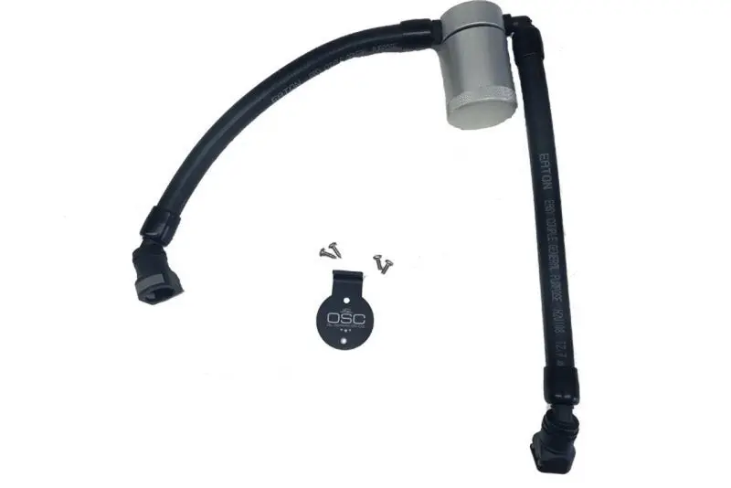 J&L 05-10 Ford F-150 5.4L Driver Side Oil Separator 3.0 - Clear Anodized 1