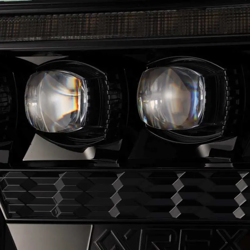 Alpharex 12-15 Toyota Tacoma Nova Led Proj Headlights Plank Alpha Blk W/Activ Light/Seq Signal/Drl 2