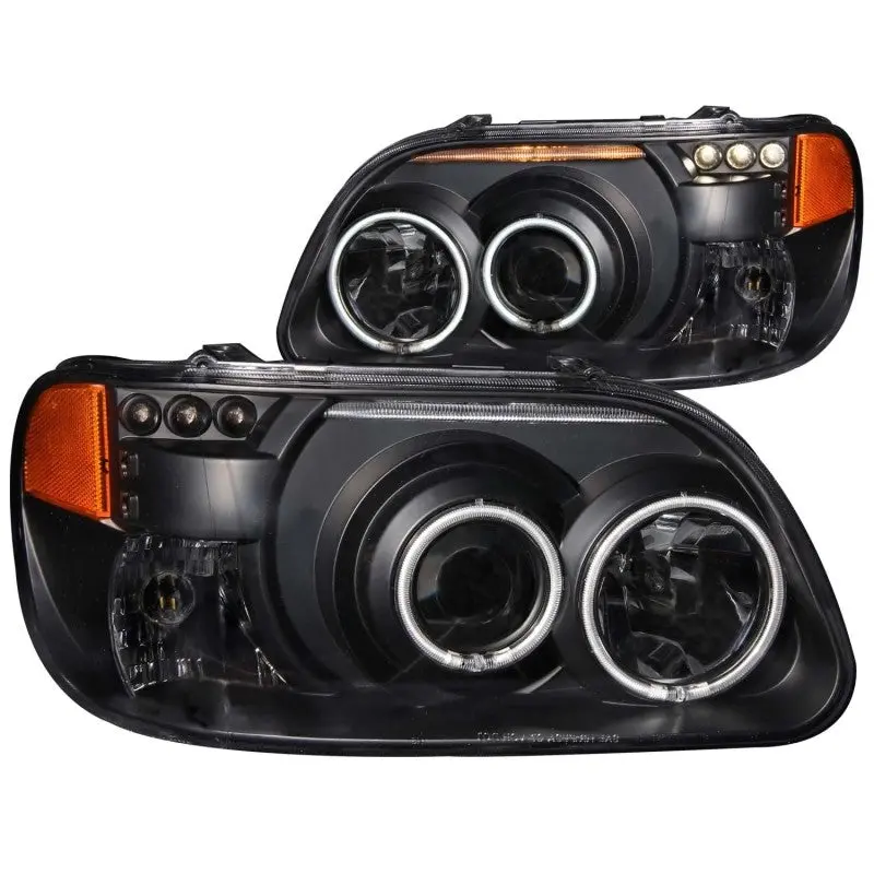 Anzo 1995-2001 Ford Explorer Projector Headlights W/ Halo Black 1 Pc 1
