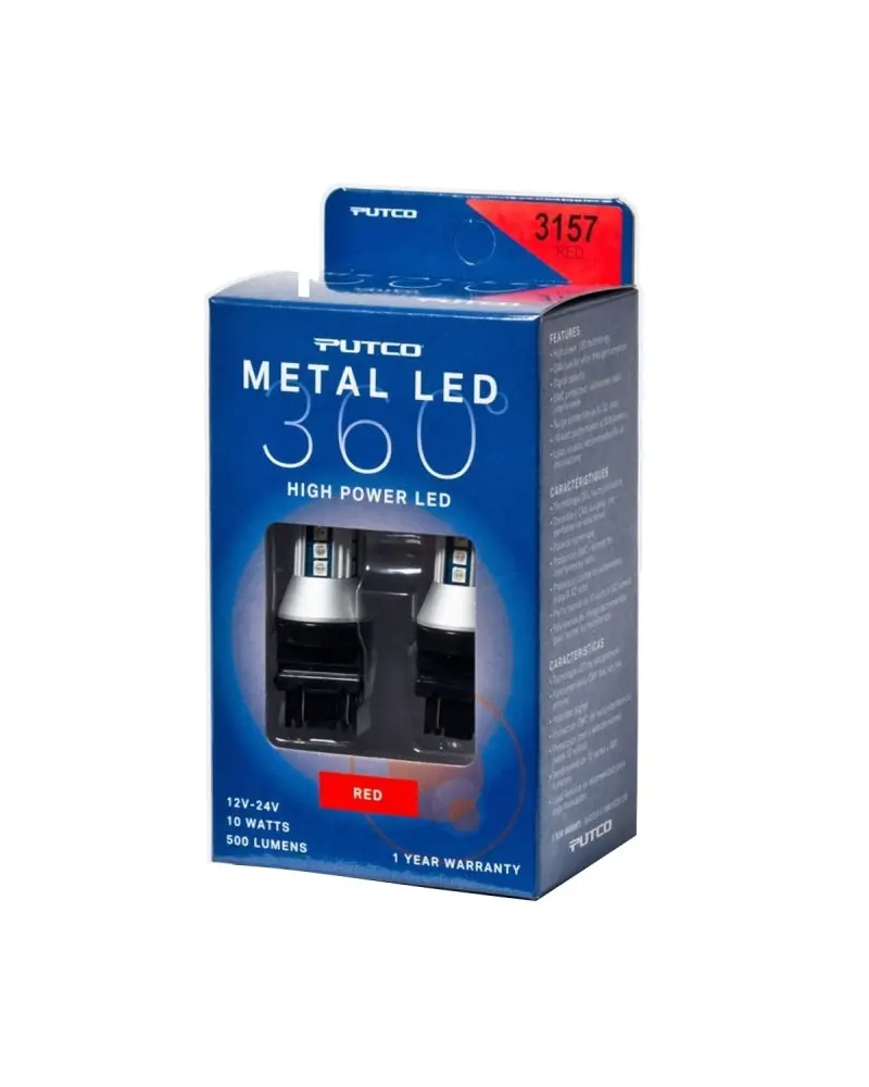 Putco 3157 - Red Metal 360 Led 1