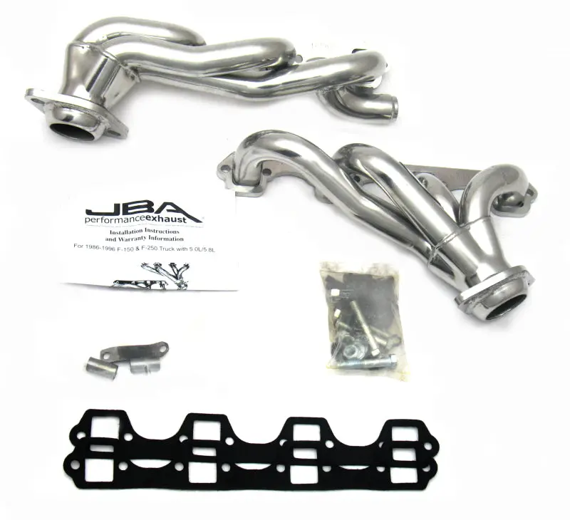Jba 87-96 Ford F-150 5.8L Sbf 1-5/8In Primary Silver Ctd Cat4ward Header 1