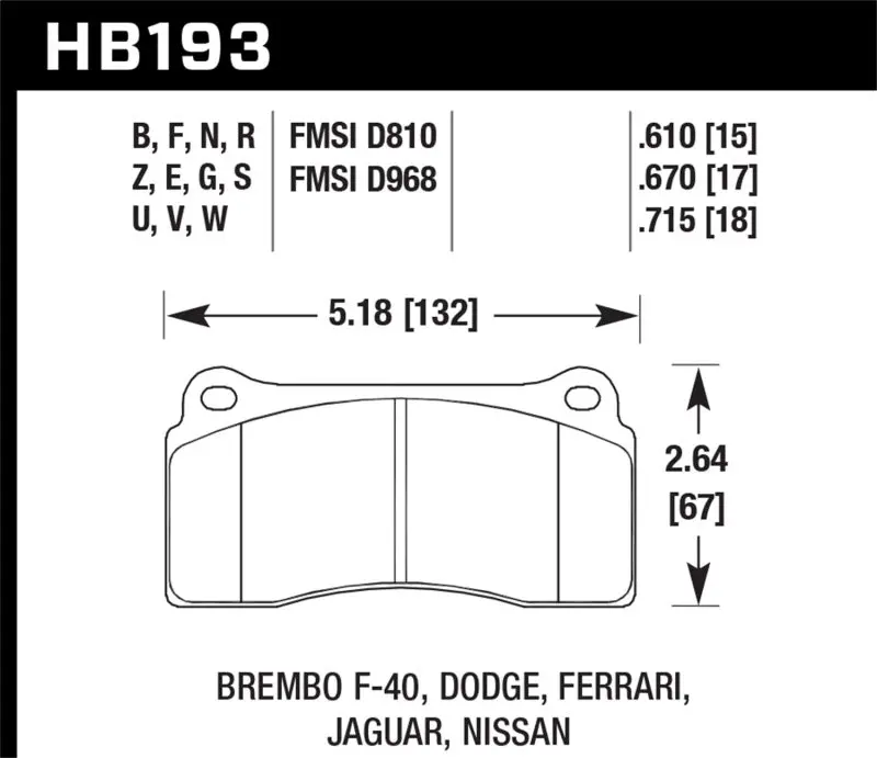 Hawk 09-11 Nissan Gt-R Performance Ceramic Street Rear Brake Pads 1