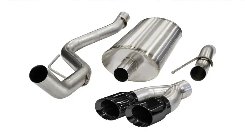 Corsa 11-13 Ford F-150 Raptor 6.2L V8 Black Sport Cat-Back Exhaust 1
