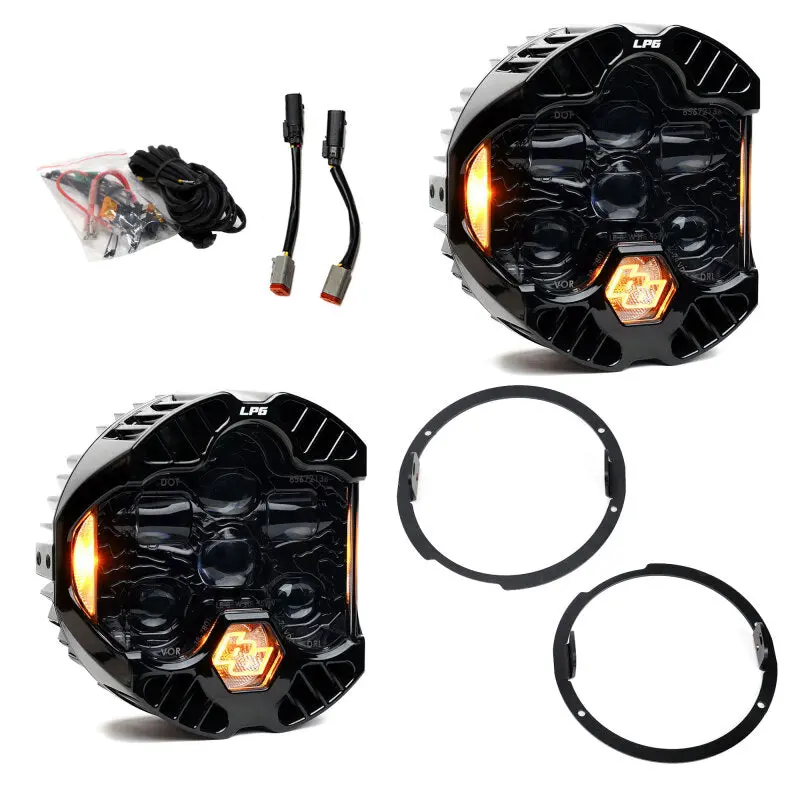 Baja Designs 07-18 Jeep Wrangler Jk Dot Lp6 Led Headlight Kit (For Led Headlights)- Amber 2