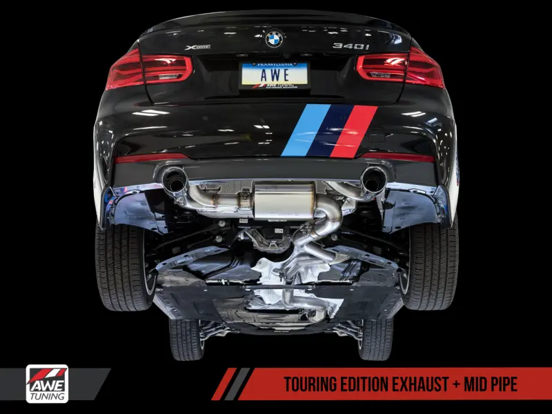 Awe Tuning Bmw F3x 340I Touring Edition Axle-Back Exhaust - Diamond Black Tips (102Mm) 1