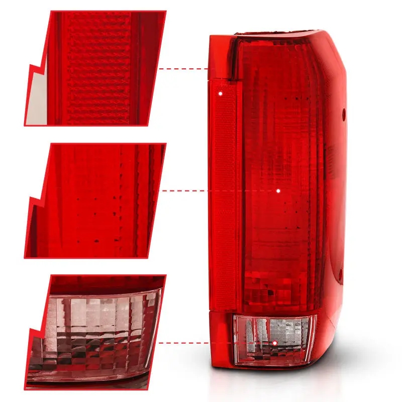 Anzo 1992-1996 Ford Bronco Taillight Red/Clear Lens (Oe Replacement) 2