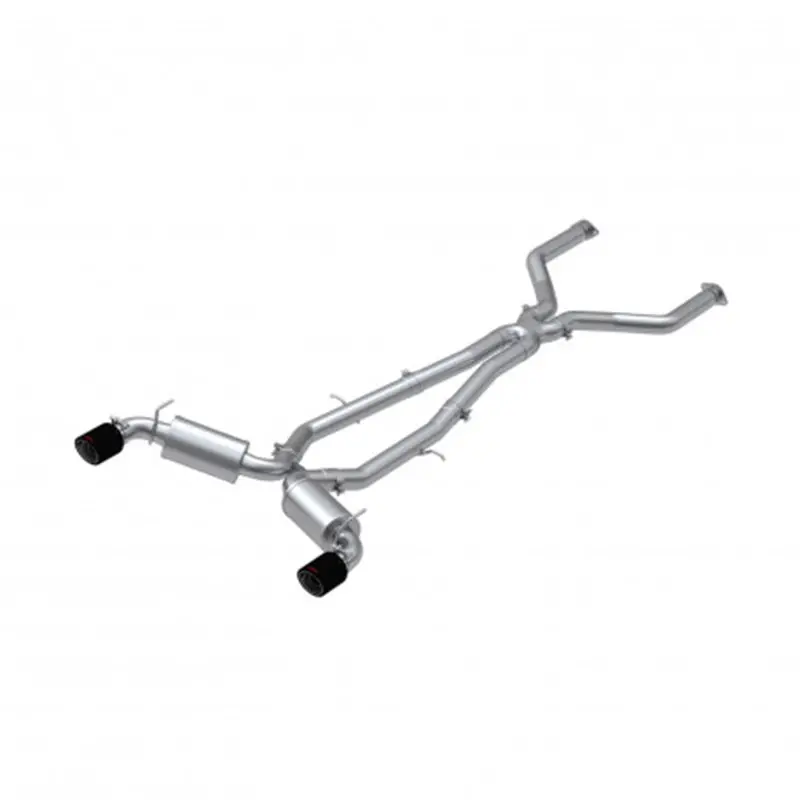 Mbrp 17-19 Infiniti Q60 3.0L Rwd/Awd Cat Back Dual Rear W/ Carbon Fiber Tips 2