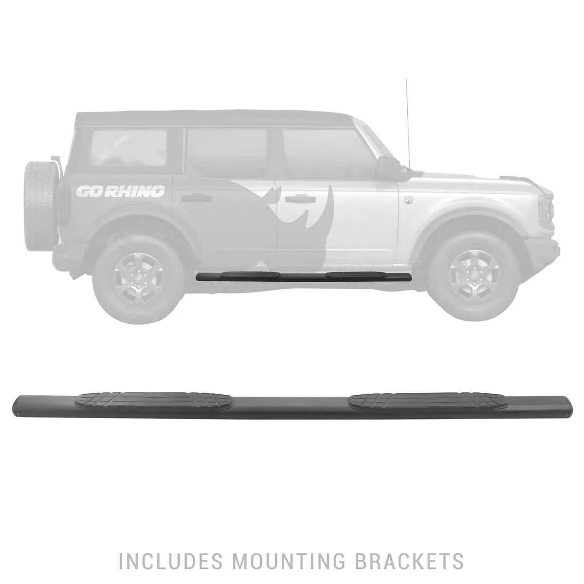 4" 1000 Series Side Steps With Mounting Bracket Kit (4 Door) 1