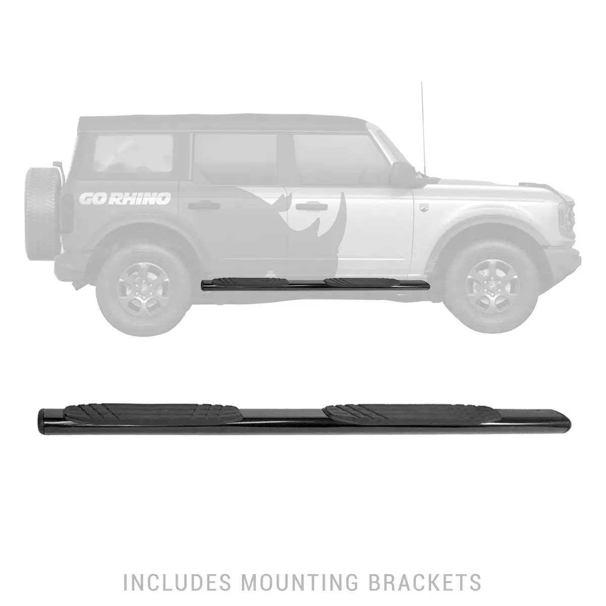 4" Oe Xtreme Side Steps With Mounting Brackets Kit - Textured Black (4 Door) 1