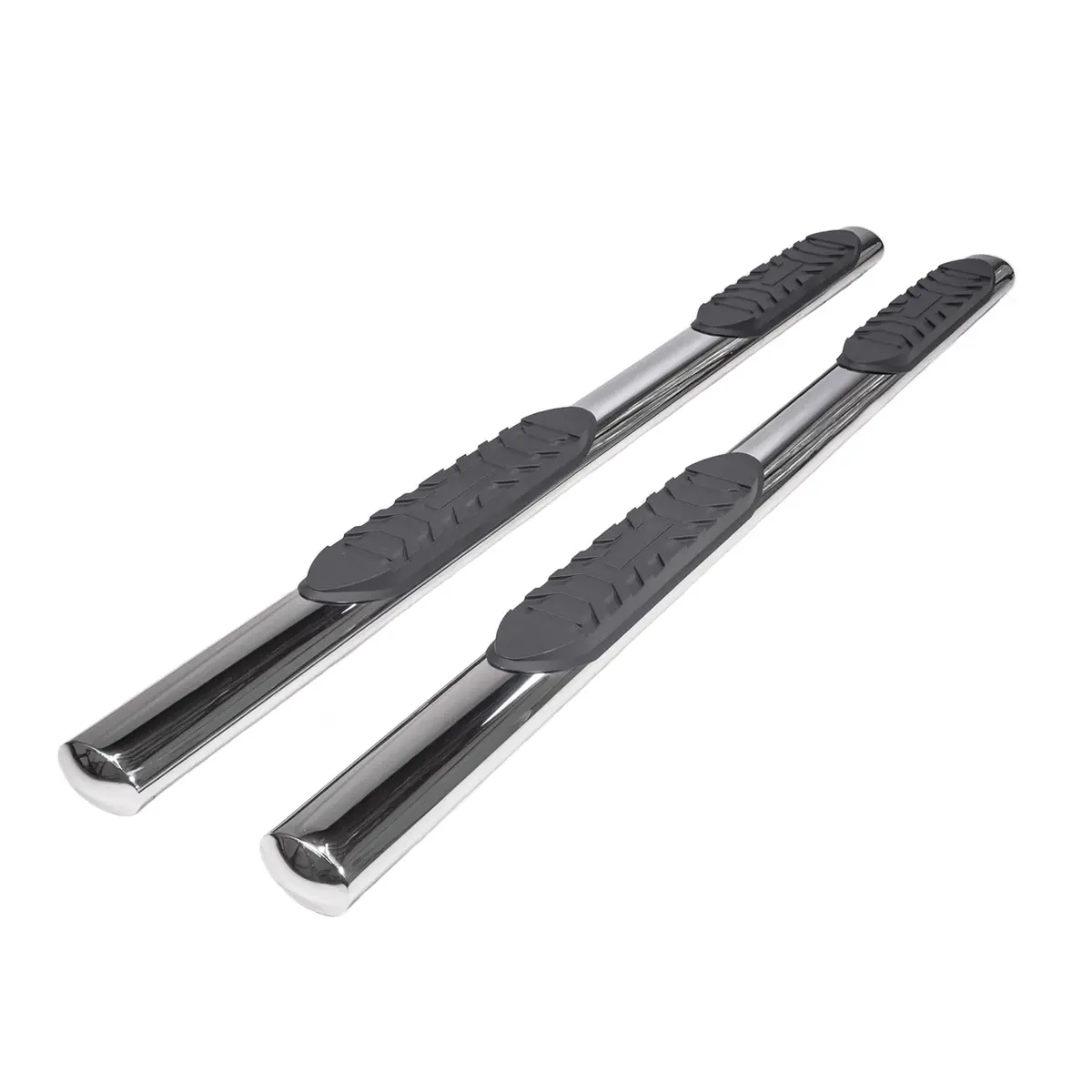 4" Oval Straight Stainless Steel Side Bars (4 Door) 1