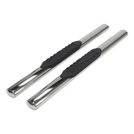 4" Polished Stainless Steel Oval Step Bars (2 Door) 1