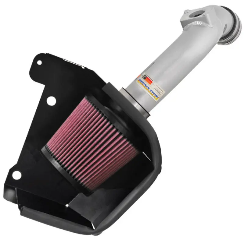 K&N 07 Mitsubishi Lancer L4-2.0L Silver Typhoon Short Ram Intake 1
