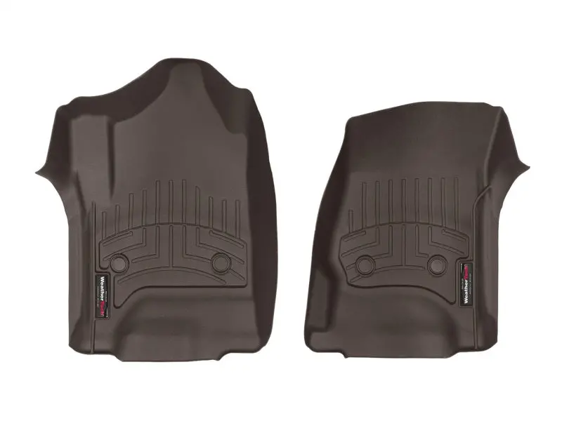 Weathertech 14+ Chevy Silverado (Crew Cab / Double Cab) Front Floorliners - Cocoa 1