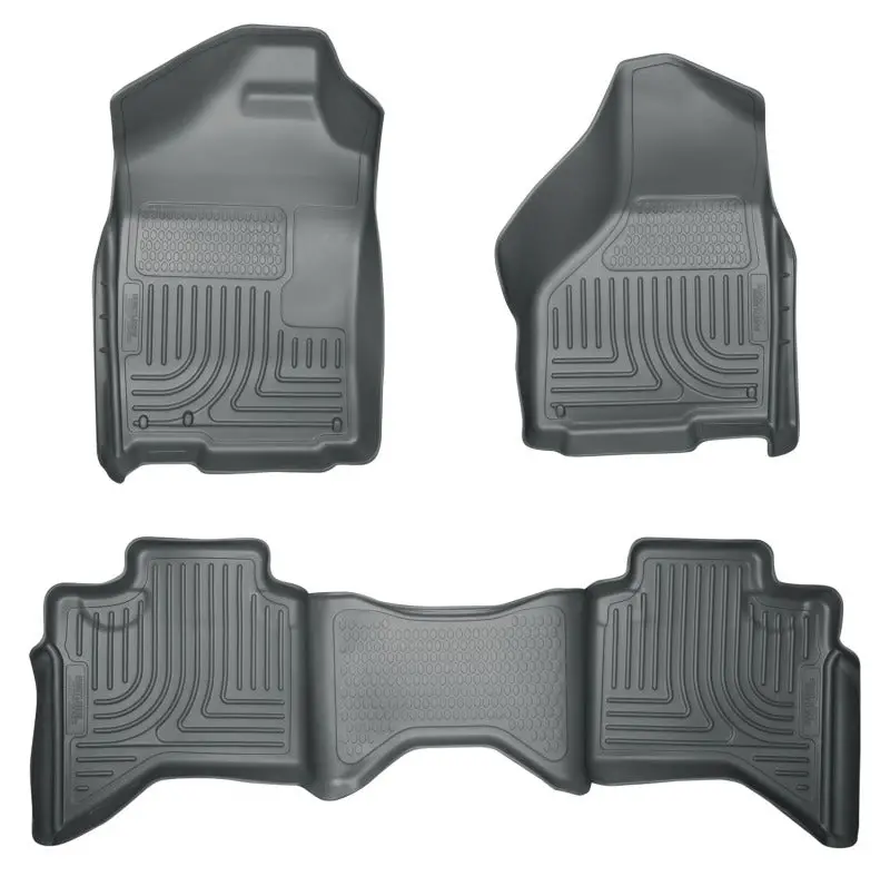 Husky Liners 03-08 Dodge Ram 1500/2500/3500 Quad Cab Weatherbeater Combo Gray Floor Liners 1