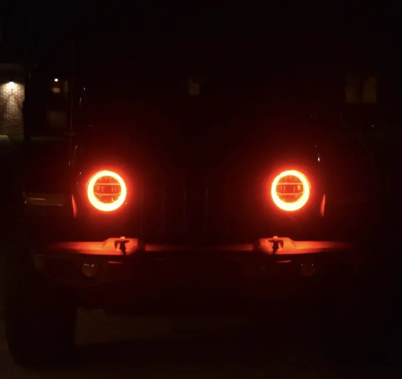 Oracle Jeep Wrangler Jl/Gladiator Jt Led Surface Mount Headlight Halo Kit - White 1