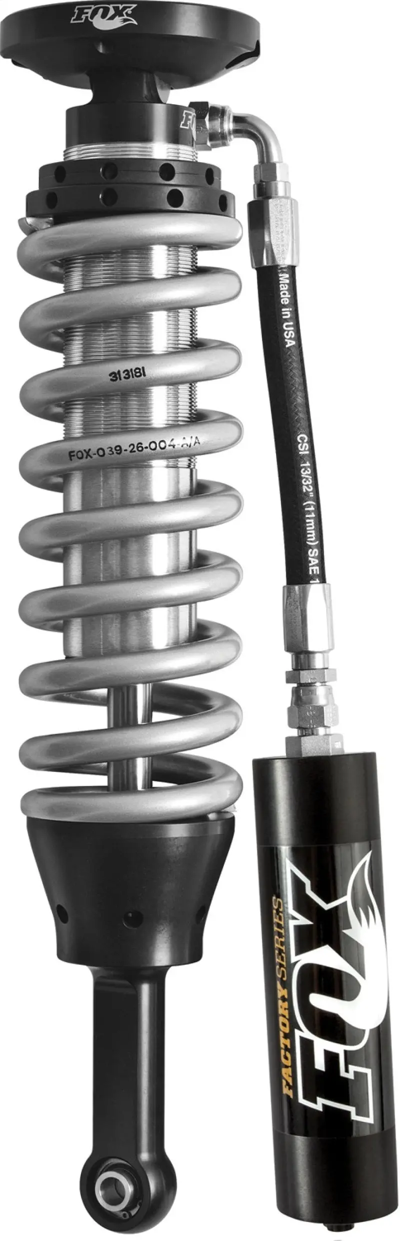 Fox 05+ Tacoma W/Uca 2.5 Factory Series 4.94In. Remote Res. Coilover Set / Mid-Travel - Black/Zinc 1