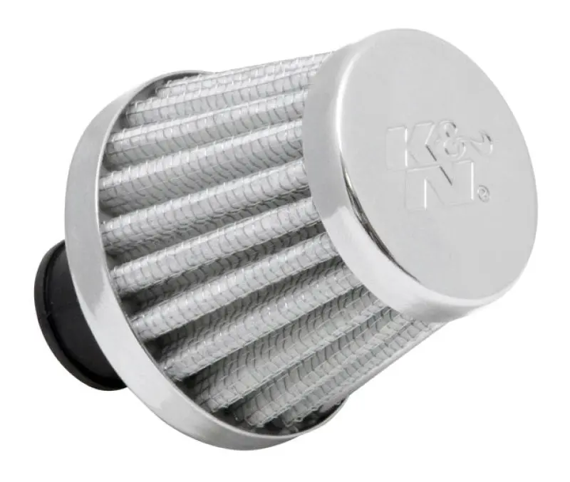 K&N 2In Base Od X .375In Flange Id X 1.75In H Rubber Base Crankcase Vent Filter - White 1