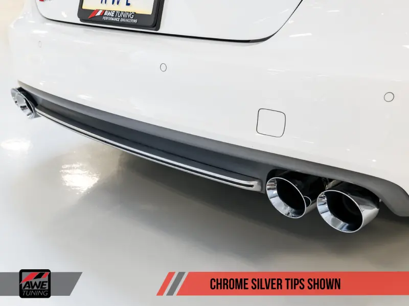 Awe Tuning Audi C7 / C7.5 S6 4.0T Touring Edition Exhaust - Polished Silver Tips 1