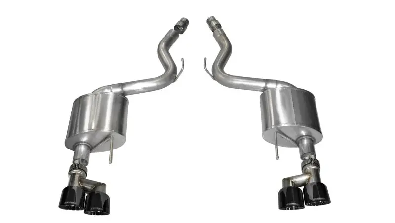 Corsa 15-16 Ford Mustang Gt 5.0 3In Axle Back Exhaust Black Quad Tips (Sport) 1