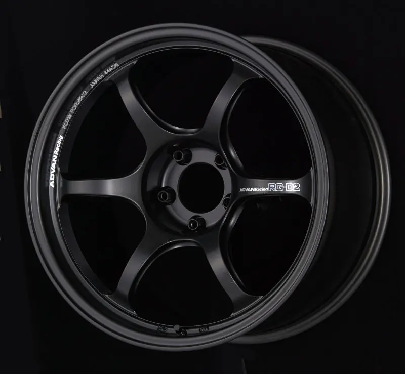 Advan Rg-D2 18X9.5 +35 5-120 Semi Gloss Black Wheel 1