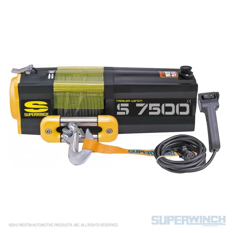 Superwinch 7500 Lbs 12V Dc 5/16In X 54Ft Steel Rope S7500 Winch 1