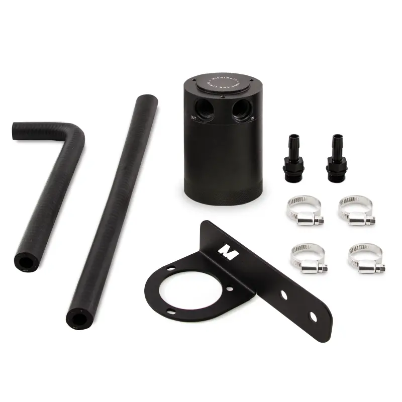 Mishimoto 2016+ Honda Civic 1.5L Turbo Baffled Oil Catch Can Kit - Black (Pcv Side) 1