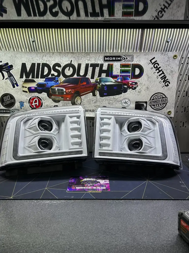 2005-2007 Superduty Alpharex Pro/Luxx Headlights Colormatched 1