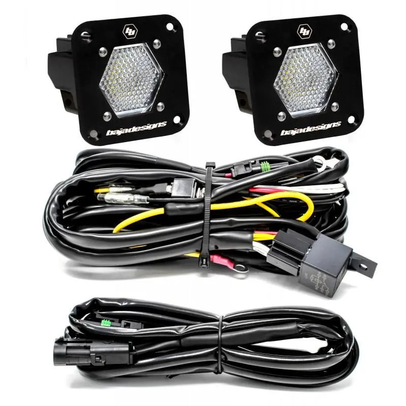 Baja Designs S1 Work/Scene Led Light Backup Kit W/ Mounting Bracket Pair 1
