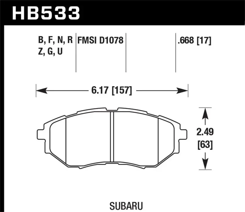 Hawk 05-08 Lgt D1078 Hp+ Street Front Brake Pads 2