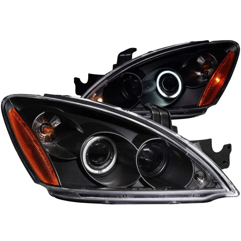 Anzo 2004-2007 Mitsubishi Lancer Projector Headlights W/ Halo Black (Ccfl) 1