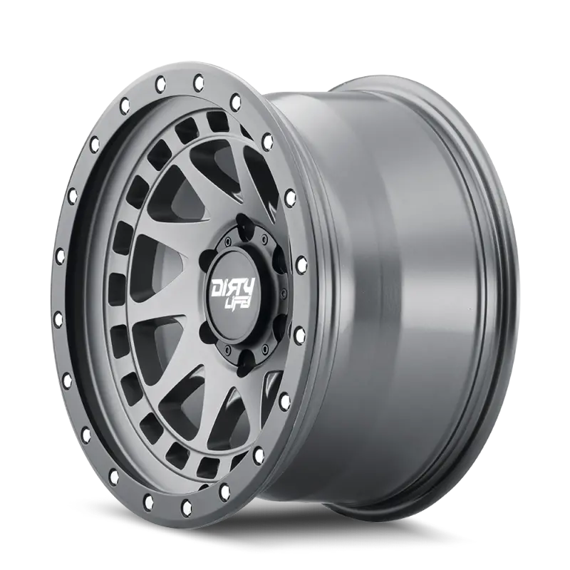 Dirty Life 9311 Enigma Pro 17X9/6X139.7 Bp/-12Mm Offset/106Mm Hub Satin Graphite Wheel - Beadlock 1