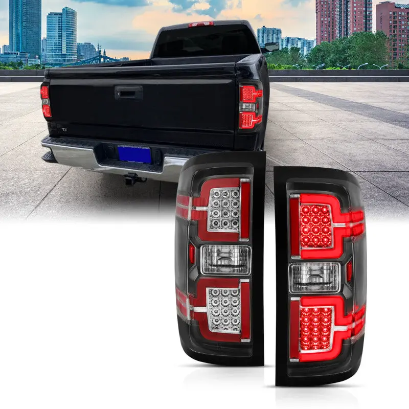 Anzo 2014-2018 Chevy Silverado 1500 Led Taillights Black 2