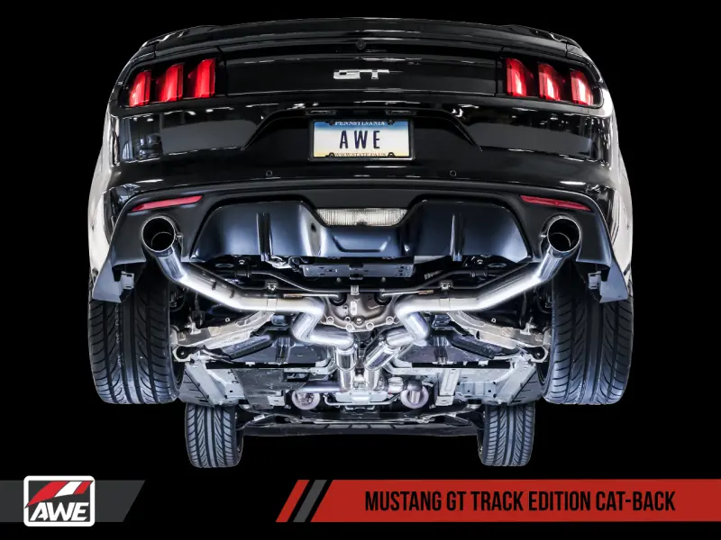 Awe Tuning S550 Mustang Gt Cat-Back Exhaust - Track Edition (Chrome Silver Tips) 2
