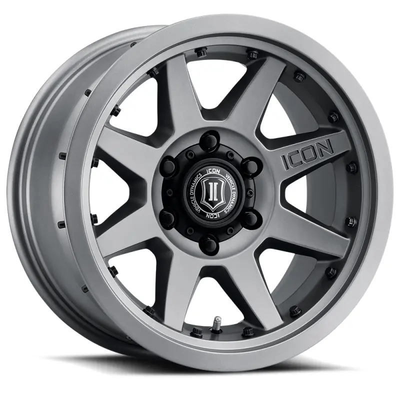 Icon Rebound Pro 17X8.5 6X5.5 0Mm Offset 4.75In Bs 106.1Mm Bore Titanium Wheel 1