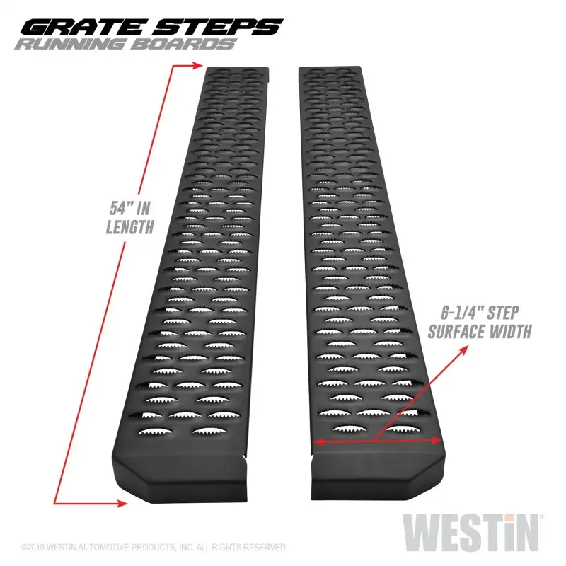 Westin Grate Steps Running Boards 54 In - Textured Black 1