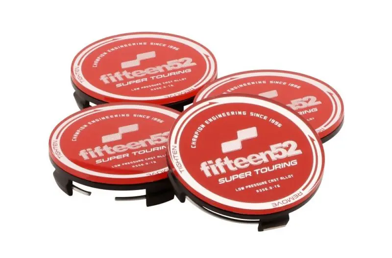 Fifteen52 Super Touring (Chicane/Podium) Center Cap Set Of Four - Red/Chrome 1