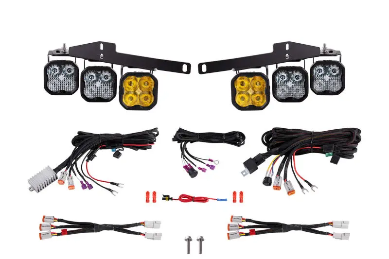 Diode Dynamics 17-20 Ford Raptor Ss3 Led Fog Light Kit - Yellow Sport 1