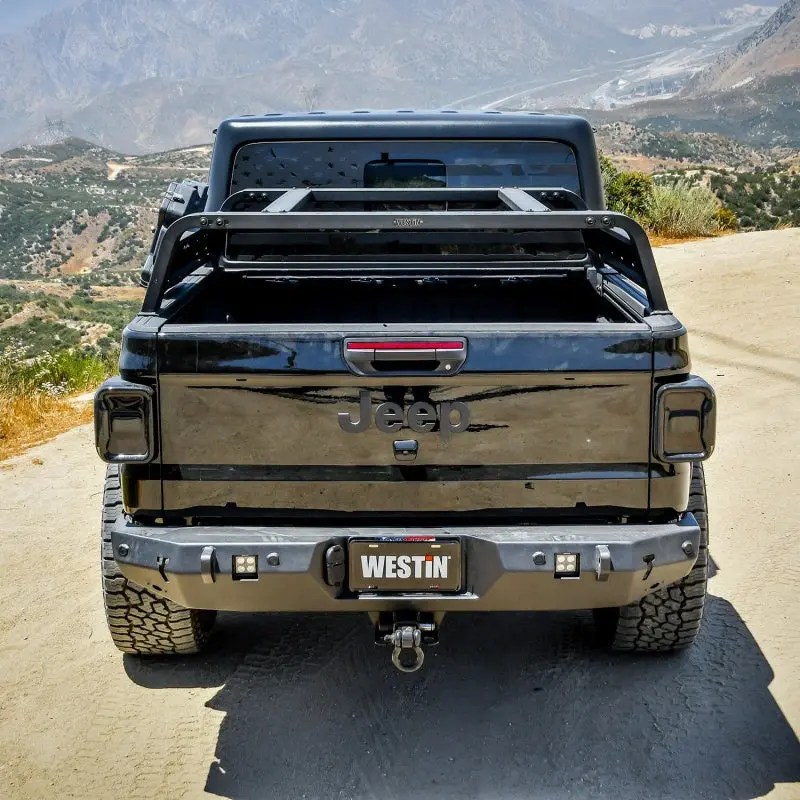 Westin 2021 Jeep Gladiator Overland Cargo Rack - Textured Black 2
