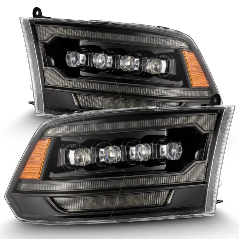 Alpharex 09-18 Ram 2500 Nova Led Proj Headlights Plank Style Alpha Blk W/Activ Light/Seq Signal/Drl 1
