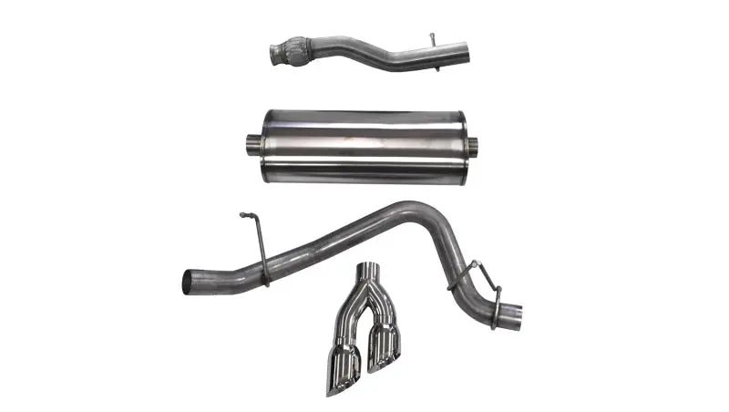 Corsa 2015-2020 Gmc Yukon Xl 1500 5.3L V8 3In Cat-Back Single Side Exit Twin 4In Polished Tips 1