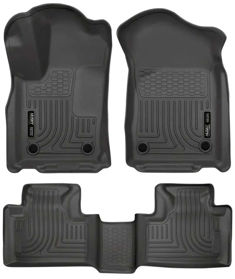 Husky Liners 16 Dodge Durango/Jeep Grand Cherokee Weatherbeater Black Front & 2Nd Seat Floor Liners 1