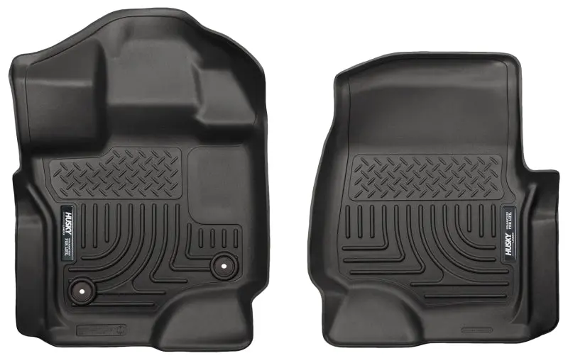 Husky Liners 15 Ford F-150 Super/Super Crew Cab Weatherbeater Black Front Floor Liners 1
