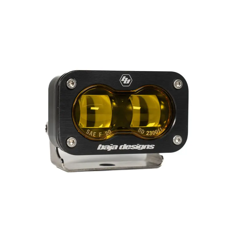 Baja Designs 21-22 Ford Bronco W/Steel Bumper S2 Sae Sportsmen Fog Pocket Light Kit - Amber 1