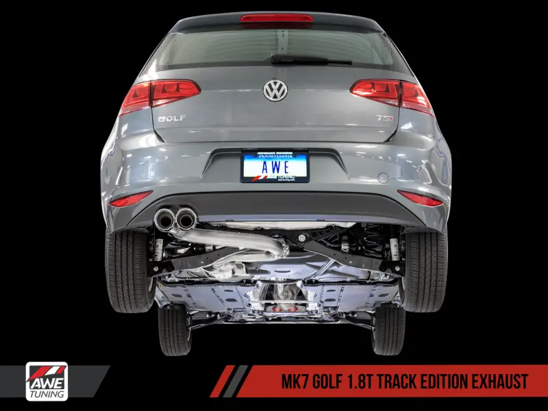 Awe Tuning Vw Mk7 Golf 1.8T Track Edition Exhaust W/Chrome Silver Tips (90Mm) 1