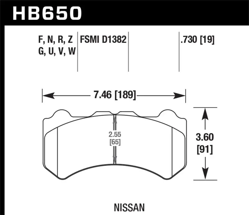 Hawk 09-11 Nissan Gt-R Performance Ceramic Street Front Brake Pads 1