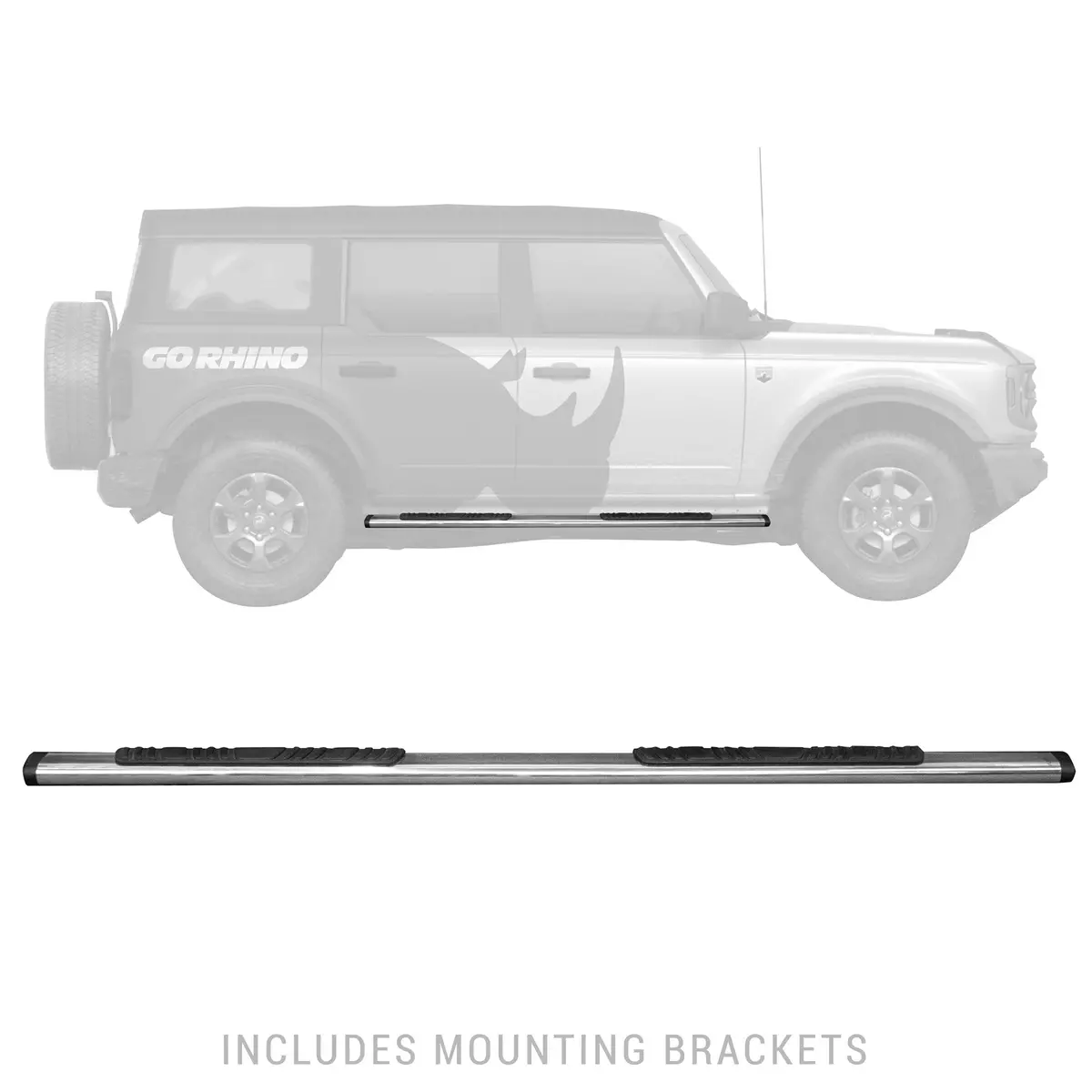 5" Oe Xtreme Low Profile Side Steps With Mounting Bracket Kit (4 Door) 1