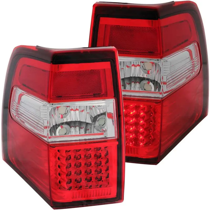 Anzo 2007-2014 Ford Expedition Led Taillights Red/Clear 1