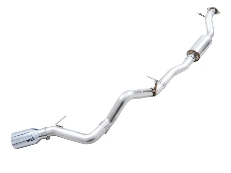 Awe Tuning 2021+ Ford Bronco 0Fg Single Rear Exit Exhaust W/Chrome Silver Tip & Bash Guard 1